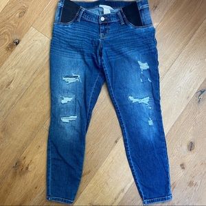 Liz Lange Maternity distressed Ankle Jeans